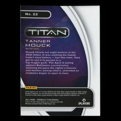 Tanner Houck RC 2021 Titan Rookie Red Sox