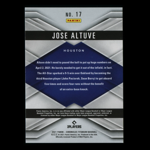 Jose Altuve 2021 Titanium Astros