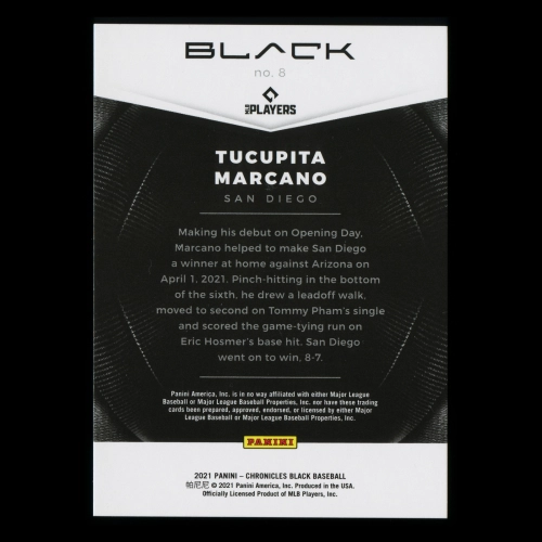 Tucupita Marcano RC 2021 Black Blue Rookie Padres 29/99