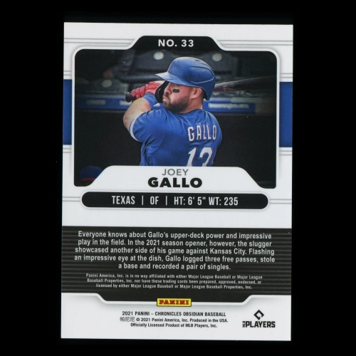Joey Gallo 2021 Obsidian Rangers