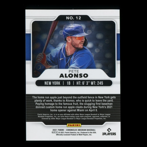Pete Alonso 2021 Obsidian Mets