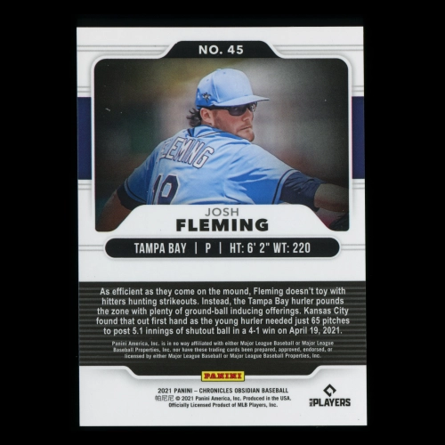 Josh Fleming RC 2021 Obsidian Rookie Rays