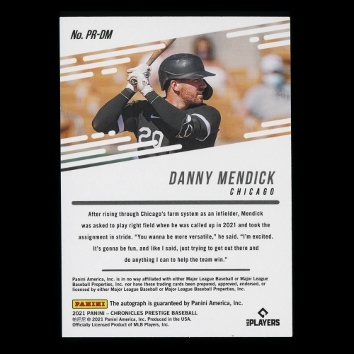 Danny Mendick 2021 Prestige Autographs Rookie White Sox