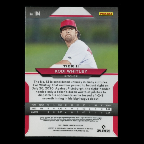 Kodi Whitley RC 2021 Prizm Rookie Cardinals