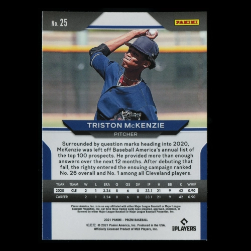 Triston McKenzie RC 2021 Prizm Rookie Indians