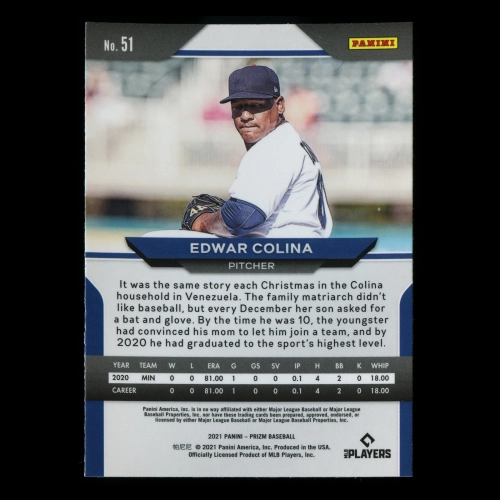 Edwar Colina RC 2021 Prizm Rookie Twins