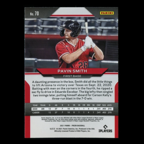 Pavin Smith RC 2021 Prizm Rookie Diamondbacks