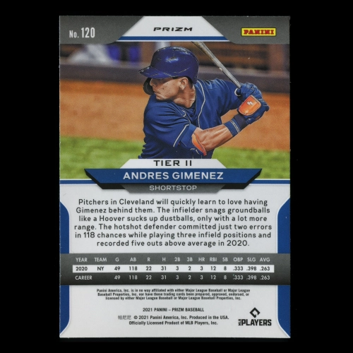 Andres Gimenez RC 2021 Prizm Purple Rookie Indians