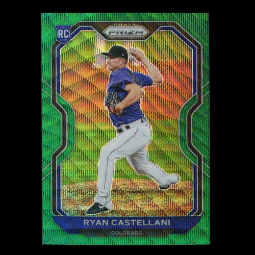 Ryan Castellani RC 2021 Prizm Green Wave Rookie Rockies