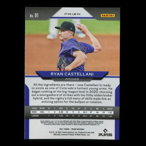 Ryan Castellani RC 2021 Prizm Green Wave Rookie Rockies