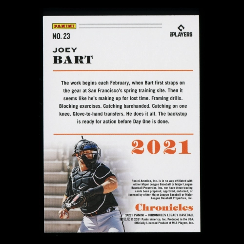 Joey Bart RC 2021 Chronicles Rookie Giants