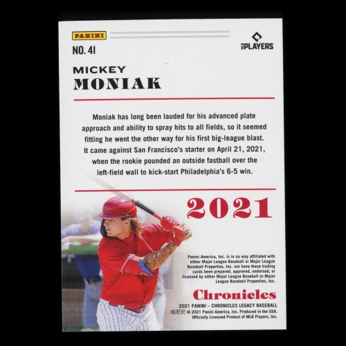 Mickey Moniak RC 2021 Chronicles Rookie Phillies