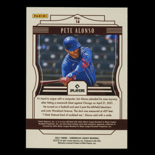 Pete Alonso 2021 Legacy Blue Mets 36/50