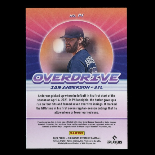 Ian Anderson RC 2021 Overdrive Rookie Braves