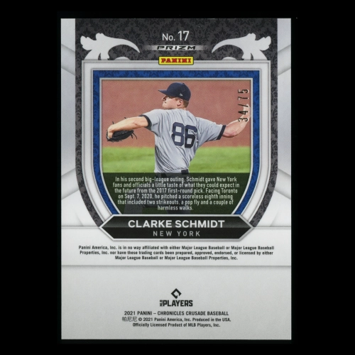 Clarke Schmidt RC 2021 Crusade Green Rookie Yankees 34/75