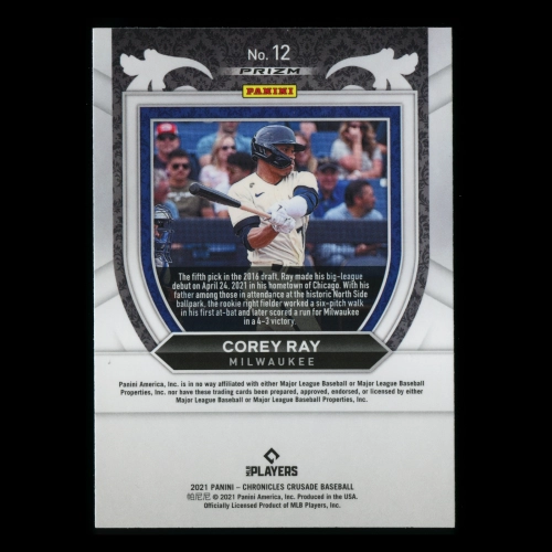 Corey Ray RC 2021 Crusade Holo Rookie Brewers