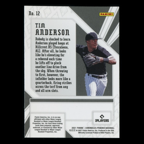 Tim Anderson 2021 Phoenix White Sox