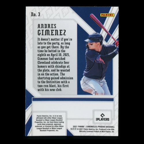 Andres Gimenez RC 2021 Phoenix Rookie Indians