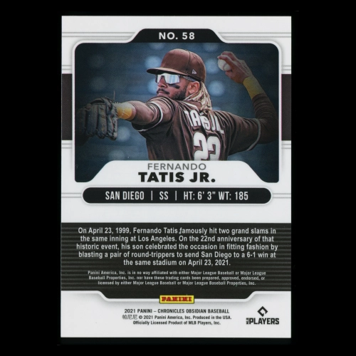 Fernando Tatis Jr. 2021 Obsidian Padres