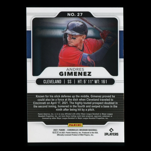 Andres Gimenez RC 2021 Obsidian Rookie Indians