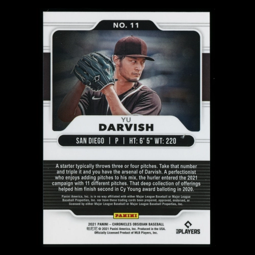 Yu Darvish 2021 Obsidian Padres
