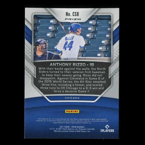 Anthony Rizzo 2021 Prizm Championship Stage Silver Cubs