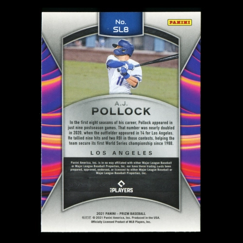 A.J. Pollock 2021 Prizm Sluggers Dodgers