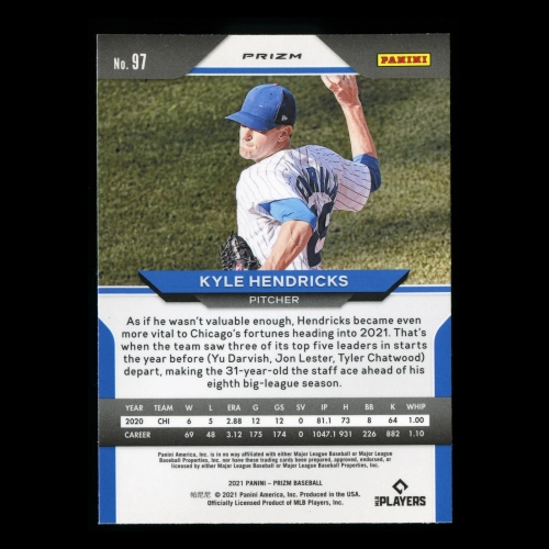 Kyle Hendricks 2021 Prizm Red White & Blue Red Cubs