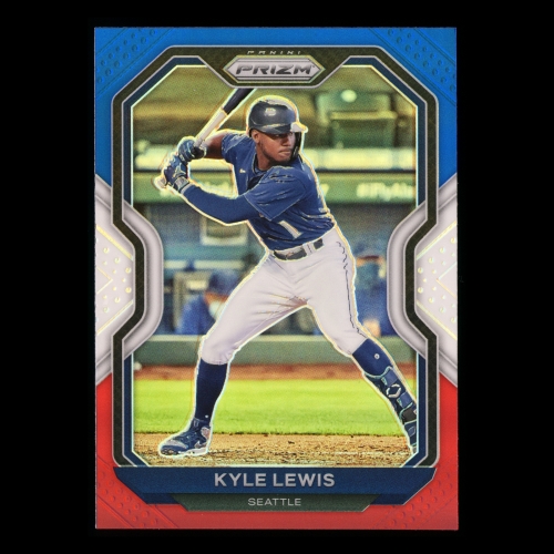 Kyle Lewis 2021 Prizm Red White & Blue Red Mariners