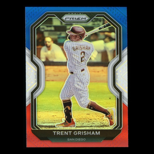Trent Grisham 2021 Prizm Red White & Blue Red Padres