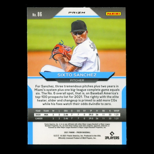 Sixto Sanchez RC 2021 Prizm Red White & Blue Rookie Marlins