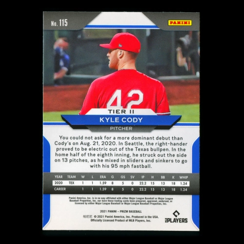 Kyle Cody RC 2021 Prizm Rookie Rangers