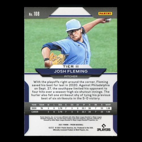 Josh Fleming RC 2021 Prizm Rookie Rays