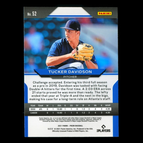 Tucker Davidson RC 2021 Prizm Rookie Braves