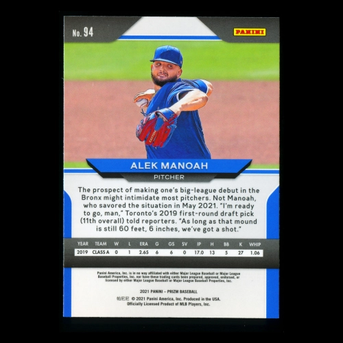 Alek Manoah RC 2021 Prizm Rookie Blue Jays