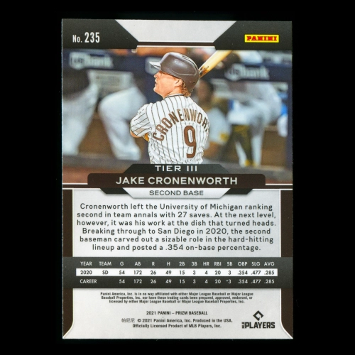 Jake Cronenworth RC 2021 Prizm Rookie Padres