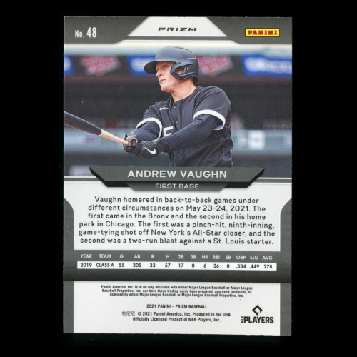 Andrew Vaughn RC 2021 Prizm Red White & Blue White Sox