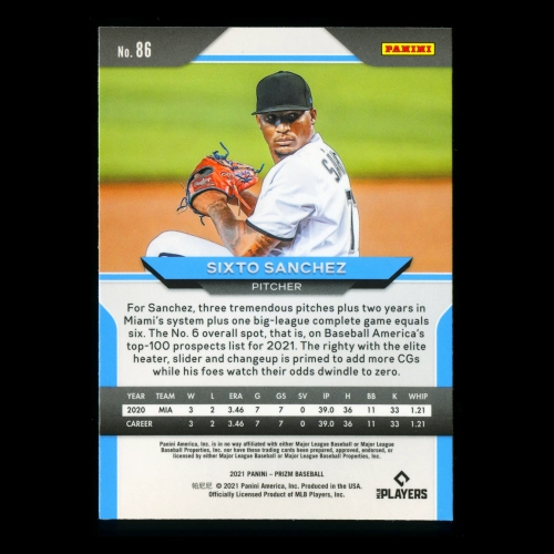 Sixto Sanchez RC 2021 Prizm Rookie Marlins