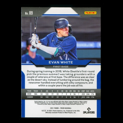 Evan White RC 2021 Prizm Rookie Mariners