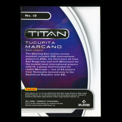 Tucupita Marcano RC 2021 Titan Rookie Padres