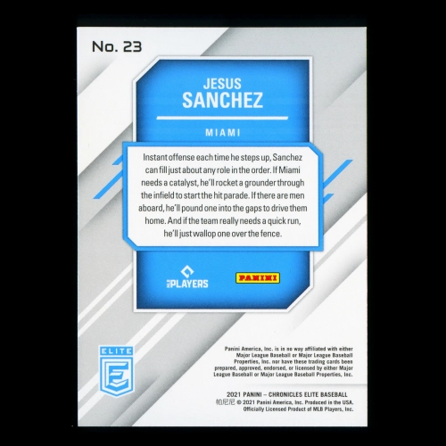 Jesus Sanchez RC 2021 Elite Rookie Marlins