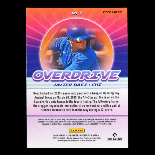 Javier Baez 2021 Overdrive Holo Cubs