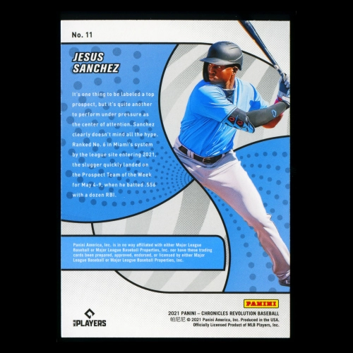Jesus Sanchez RC 2021 Revolution Rookie Marlins