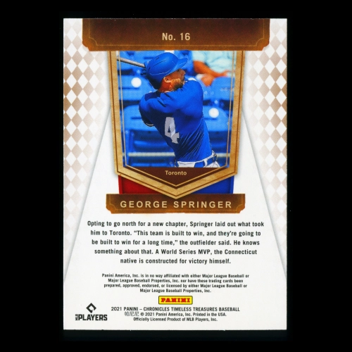 George Springer 2021 Timeless Treasures Blue Jays