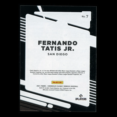 Fernando Tatis Jr. 2021 Clearly Donruss Padres