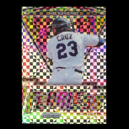 Nelson Cruz 2021 Prizm Fearless Power Plaid Twins 06/75