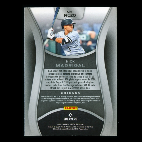 Nick Madrigal 2021 Prizm Rookie Class White Sox