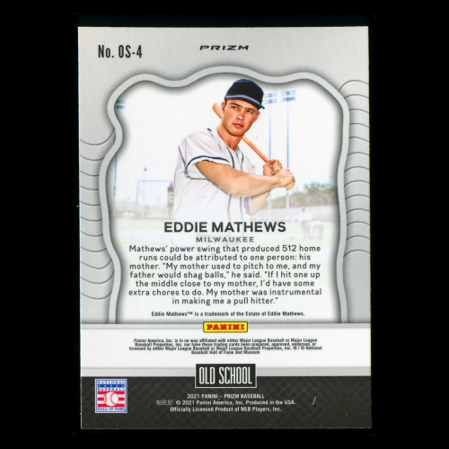 Eddie Mathews 2021 Prizm Old School Red Braves