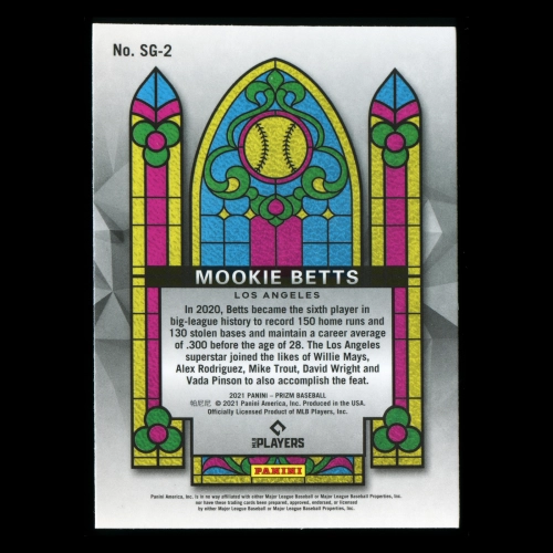 Mookie Betts 2021 Prizm Stained Glass Dodgers
