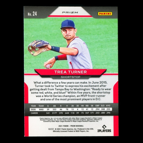 Trea Turner 2021 Prizm Red Nationals